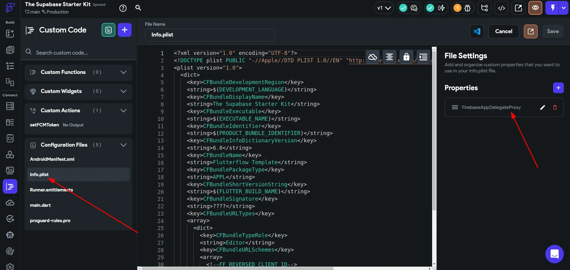 infoplist file